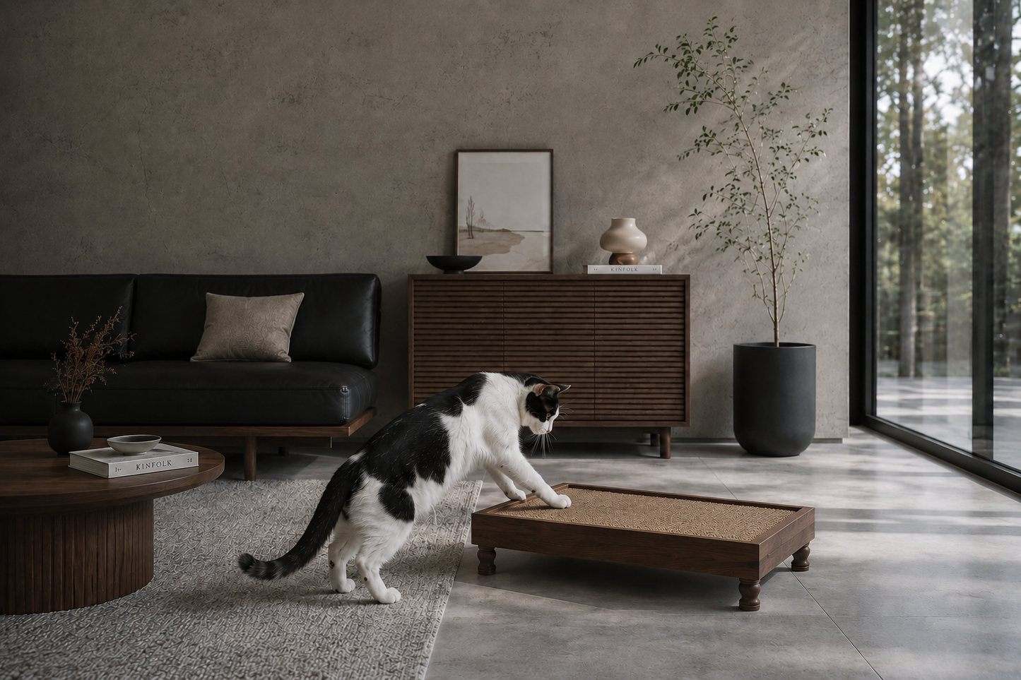 Natural  Wood Frame Scratcher